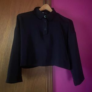 Great quality crop button up from Zara